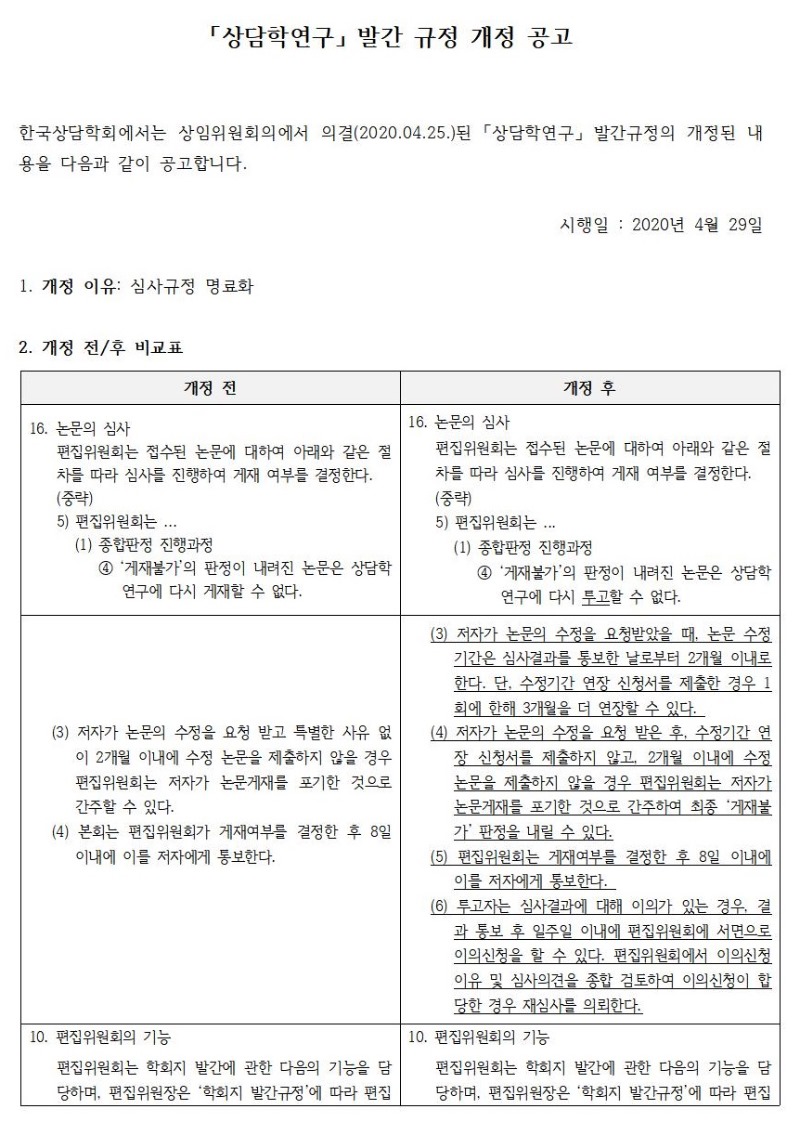한국상담학회 「상담학연구」 발간규정 개정 공고문(2020.04.29)001.jpg