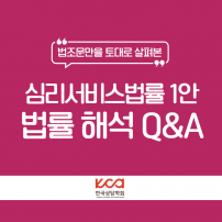 심리서비스법률 1안 법률 해석 Q&A